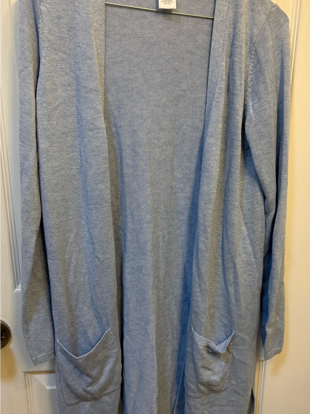 Gymboree Light Blue Open-Front Kids Cardigan with Pockets